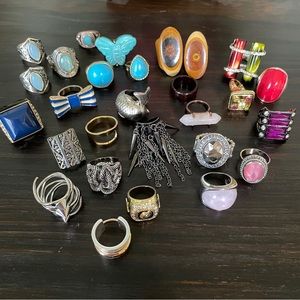 27 rings jewelry lot
